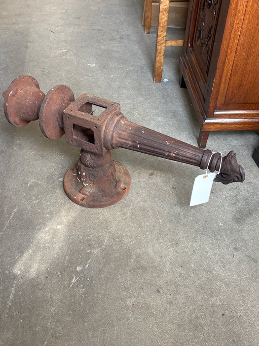 LARGE CAST IRON WALL SCONCE - AS FOUND