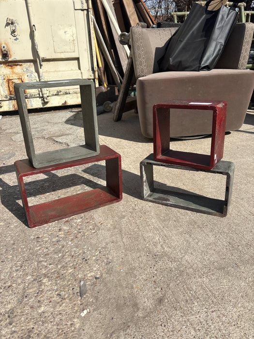 SET OF 4 CUBE SHELVES