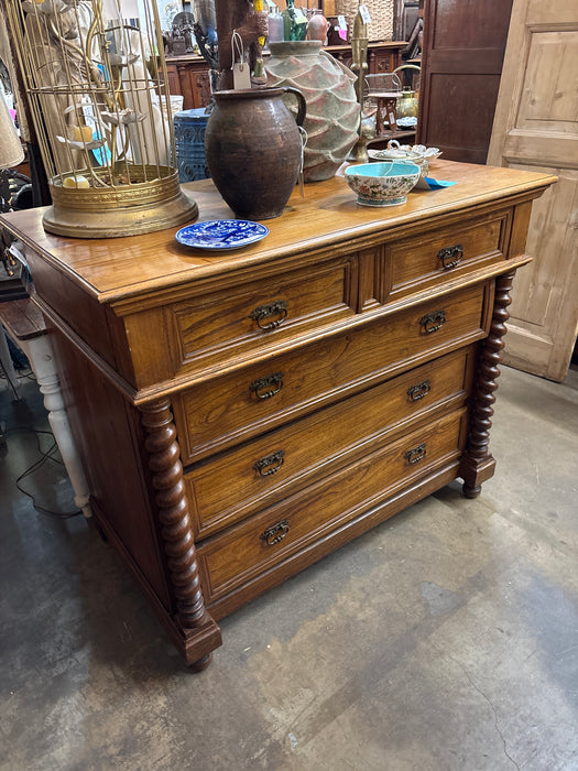 BARLEY TWIST OAK COMMODE