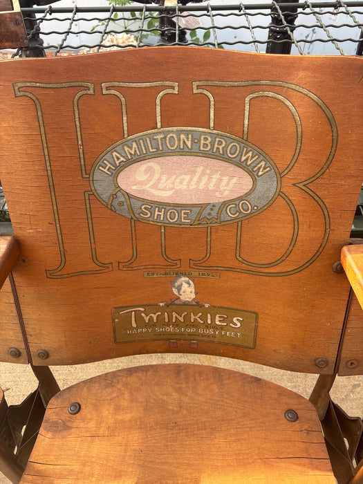 3 SEATED THEATRE BENCH WITH ADVERTISMENT