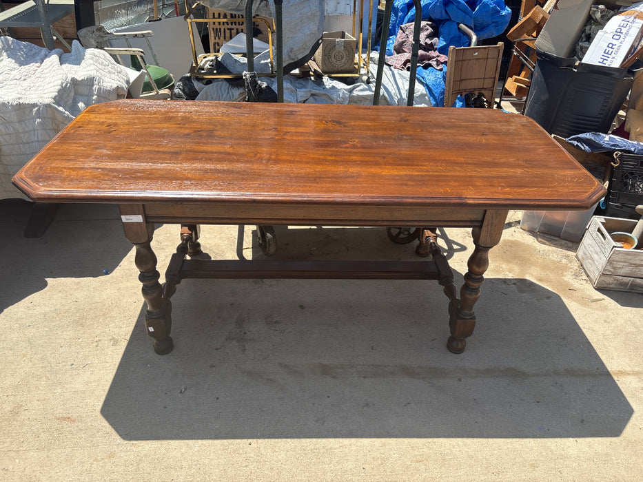 CANTED CORNERS OAK DINING TABLE