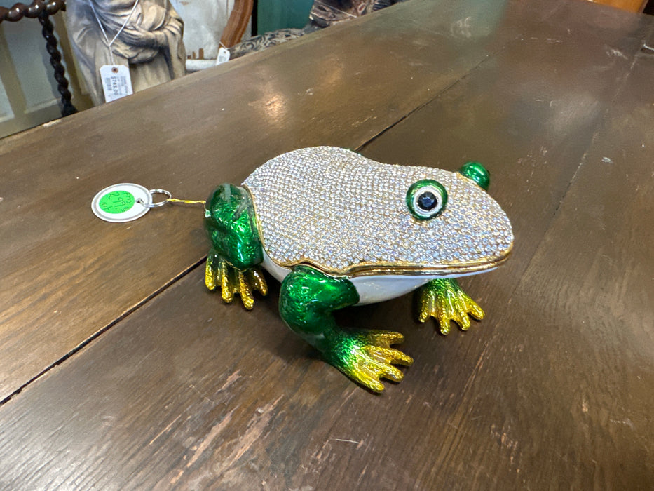 LARGE JEWELED FROG BOX