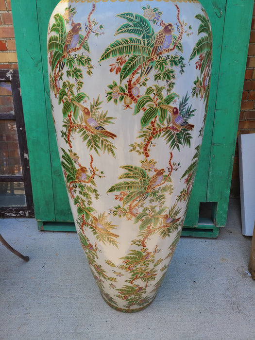 TALL TEMPLE URN WITH BIRDS