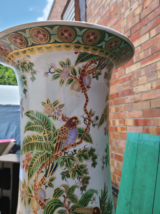 TALL TEMPLE URN WITH BIRDS