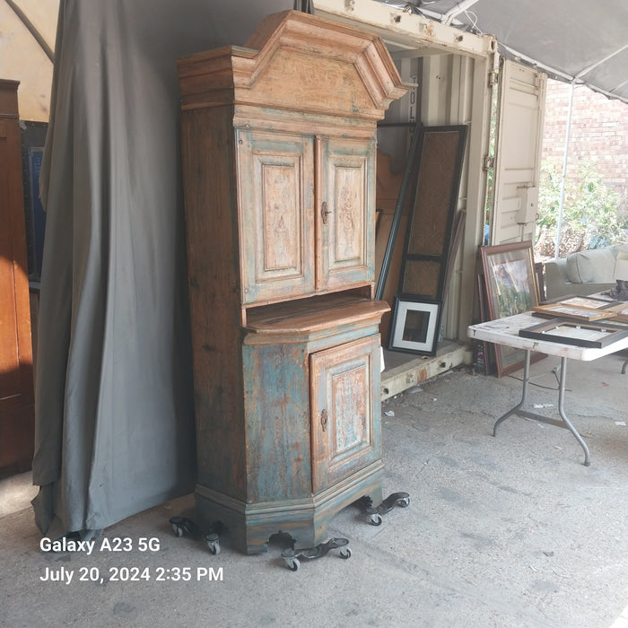 RUSTIC SWEDISH PINE PAINTED CABINET