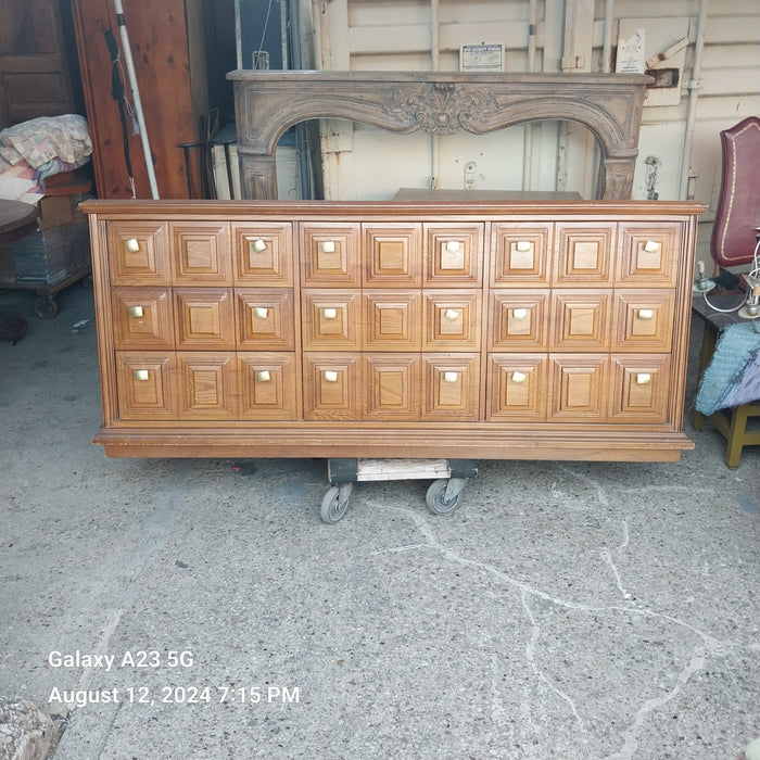 WALNUT RAISED PANEL MID CENTURY DRESSER