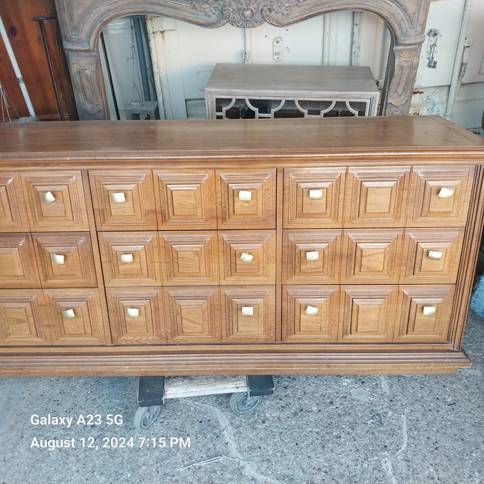 WALNUT RAISED PANEL MID CENTURY DRESSER