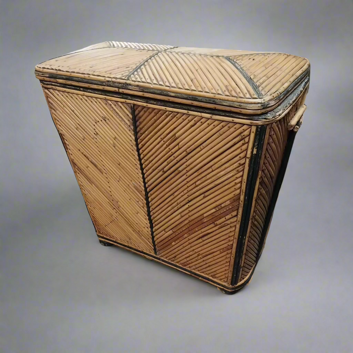 1920'S RATTAN HAMPER