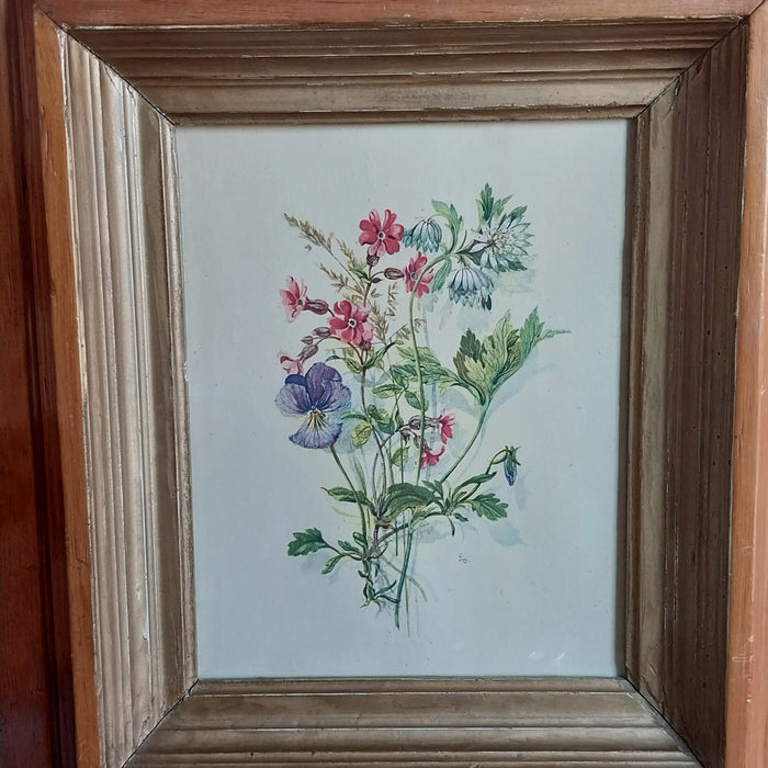 WIDE FRAMED FLORAL PRINT