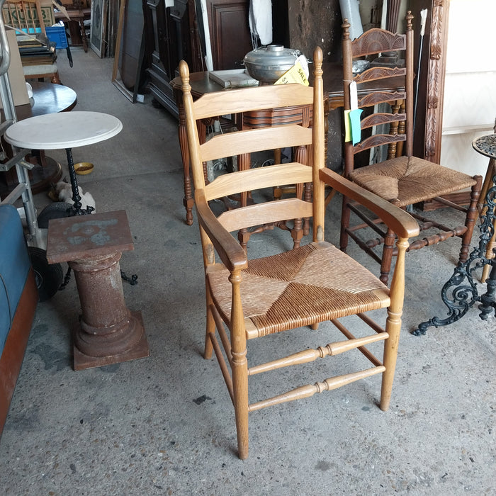 RUSH SEAT LADDERBACK CHAIR AS FOUND