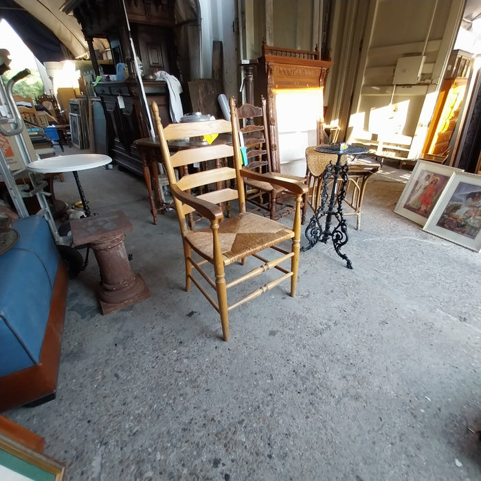 RUSH SEAT LADDERBACK CHAIR AS FOUND