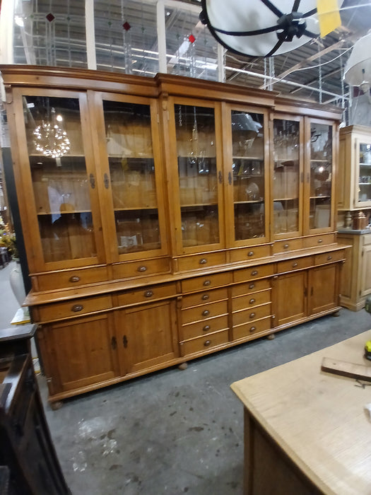 HUGE PINE DRUGSTORE CABINET