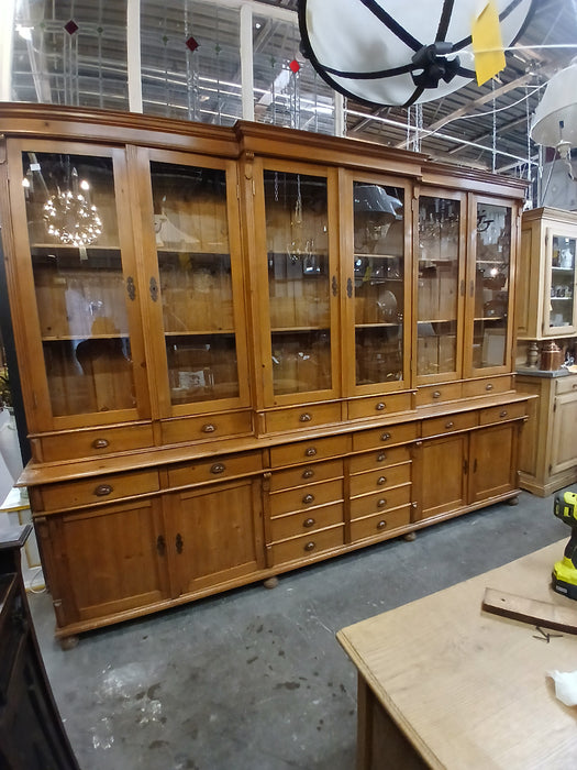 HUGE PINE DRUGSTORE CABINET