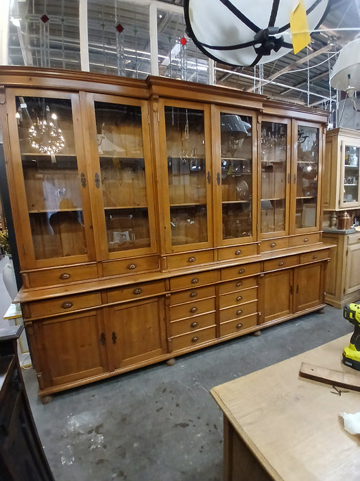 HUGE PINE DRUGSTORE CABINET