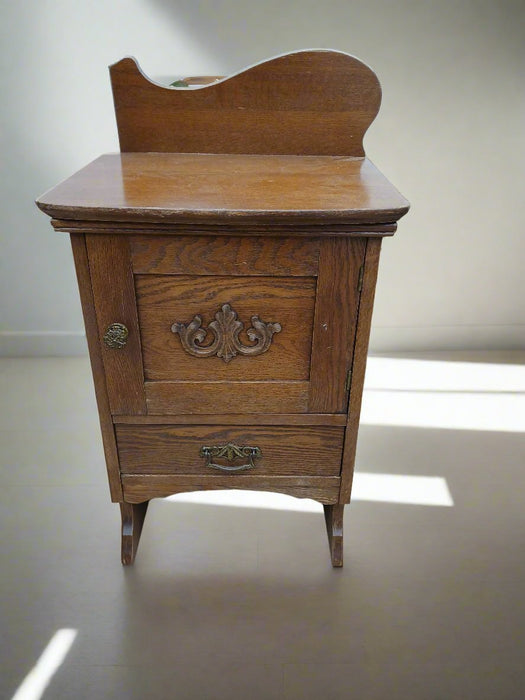 OAK HAT BOX CABINET