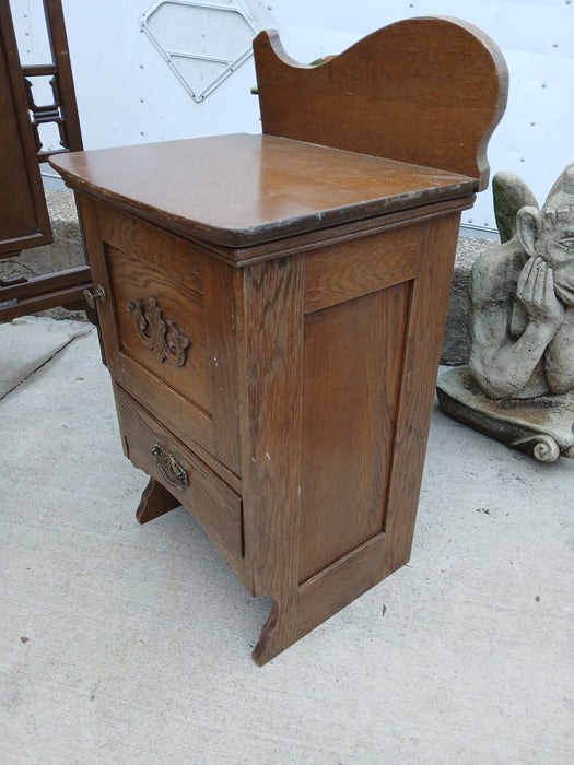 OAK HAT BOX CABINET
