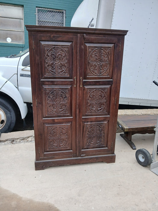 INDIAN 2 DOOR ARMOIRE