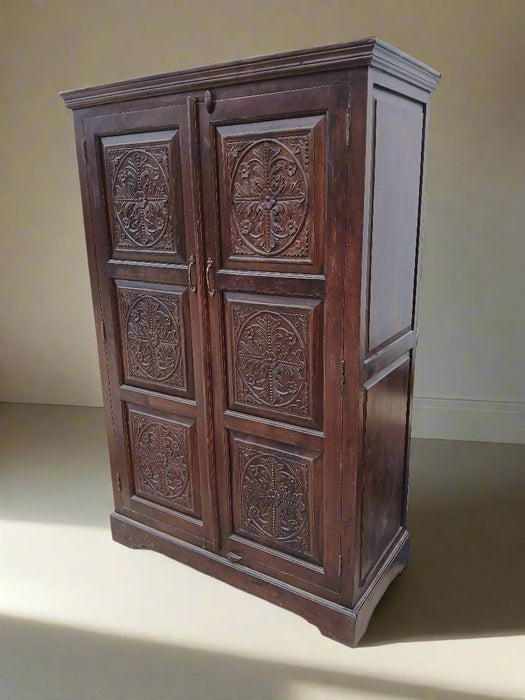 INDIAN 2 DOOR ARMOIRE