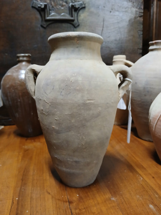 TERRA COTTA VASE WITH TWO HANDLES