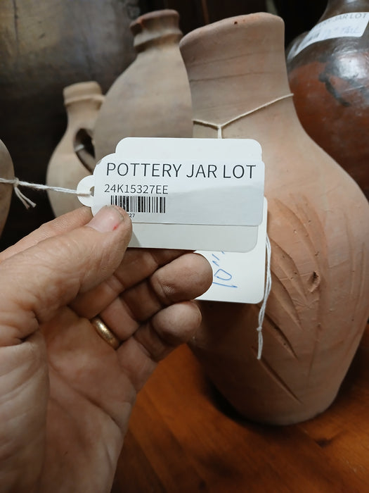 TERRA COTTA VASE WITH TWO HANDLES