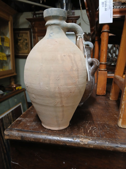 TERRA COTTA JUG WITH GREEN