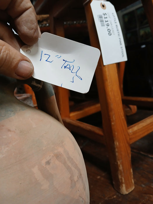 TERRA COTTA JUG WITH GREEN