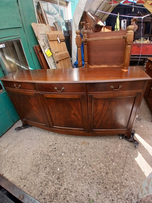 MAHOGANY BOWFRONT SIDEBOARD