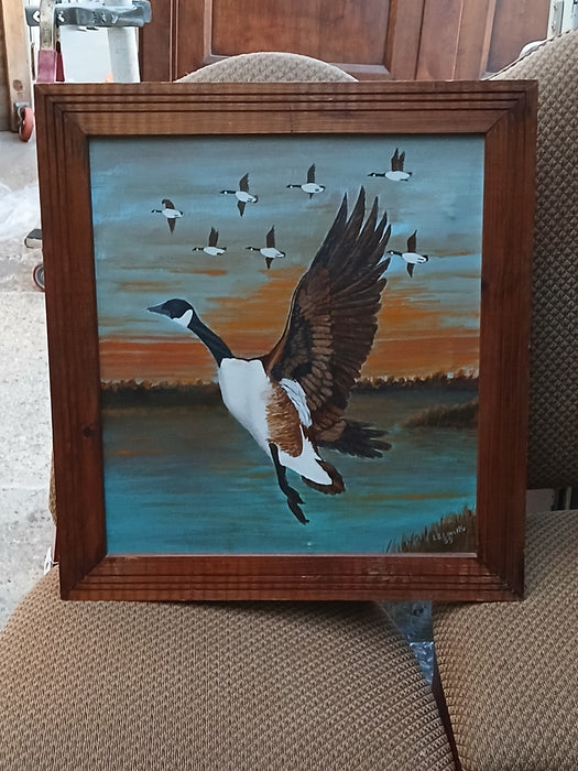 MCM GEESE IN FLIGHT PAINTING