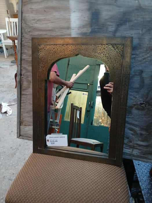 BRASS ARABIC MIRROR