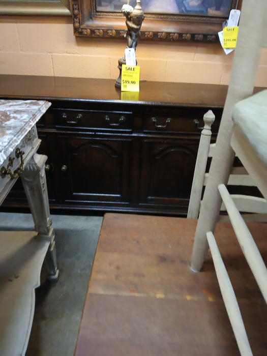 SHALLOW DARK OAK LONG RUSTIC SIDEBOARD