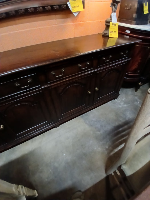 SHALLOW DARK OAK LONG RUSTIC SIDEBOARD