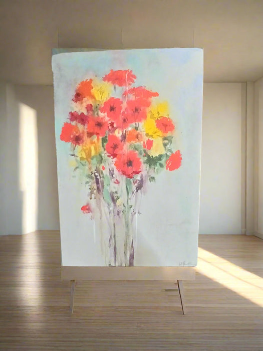 UNFRAMED IMPRESSIONIST FLORAL STILL LIFE