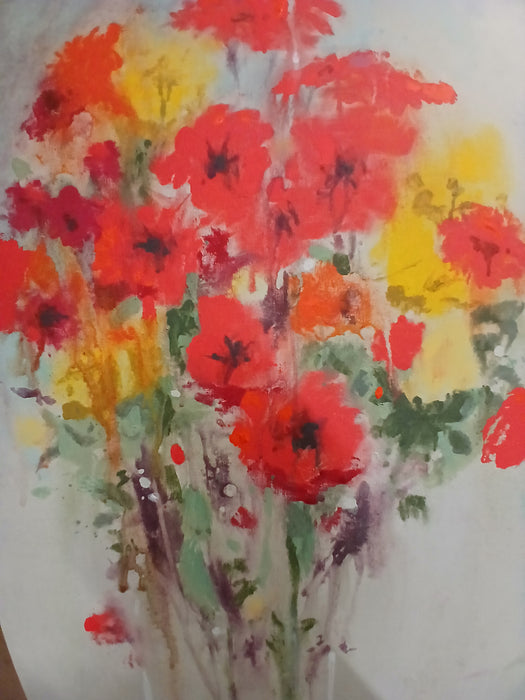 UNFRAMED IMPRESSIONIST FLORAL STILL LIFE