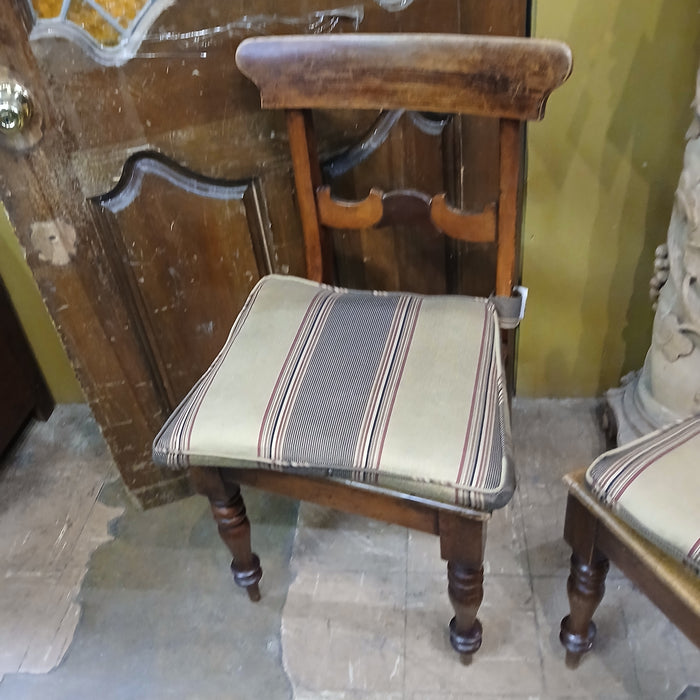 PAIR OF 19TH CENTURY MAHOGANY HALL CHAIRS