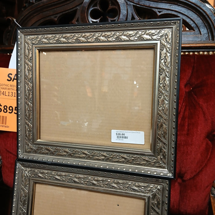 SMALL ORNATE SILVER WITH LEAVES FRAME