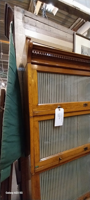 4 SECTION STACKING OAK BOOKCASE