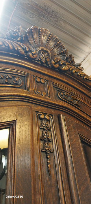 ORNATE FRENCH OAK SECRETARY