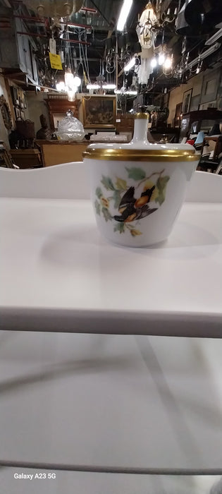 GERMAN COVERED DISH WITH BIRD