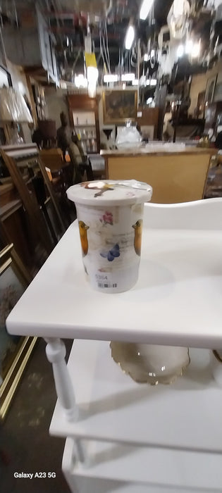 KENT POTTERY BIRD MUG WITH LID
