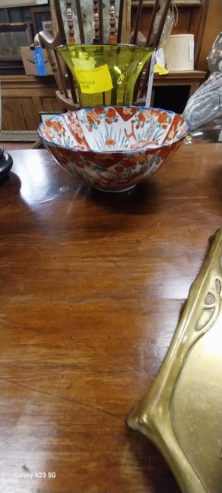 SMALL IMARI BOWL WITH BLUE AND ORANGE