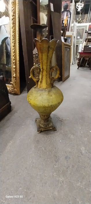 PAINTED METAL VASE