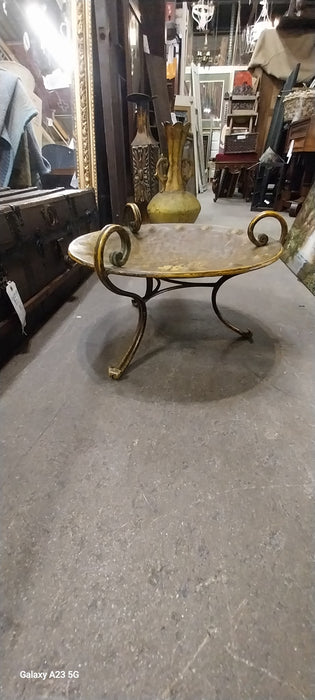 PAINTED METAL FOOTED BOWL
