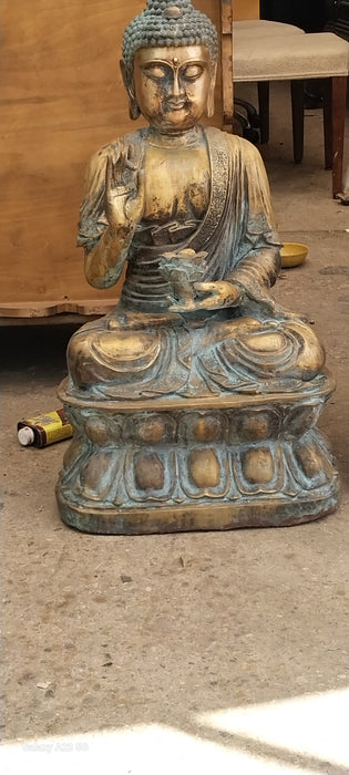 PAIR OF VINTAGE BRONZE BUDDHAS