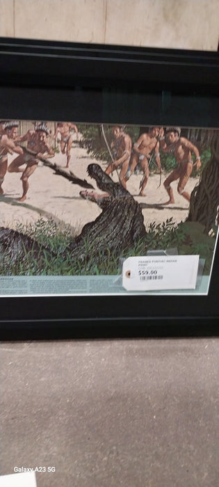 FRAMED PONTIAC INDIAN PRINT