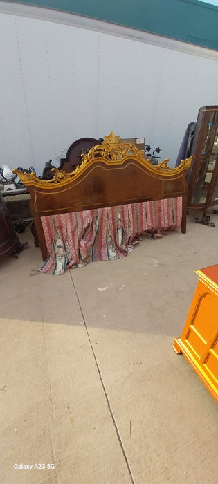 GILT AND CARVED SUPPER KING SIZE HEADBOARD