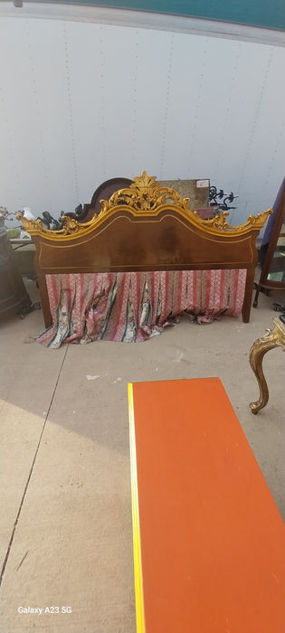 GILT AND CARVED SUPPER KING SIZE HEADBOARD
