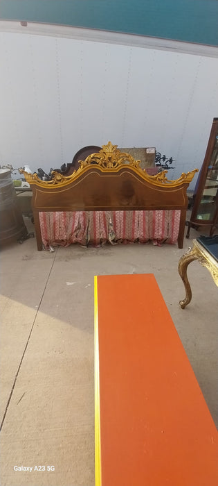 GILT AND CARVED SUPPER KING SIZE HEADBOARD