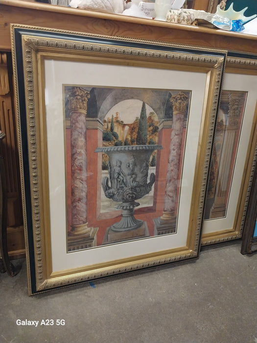 LARGE PRINT OF AN URN IN NICE FRAME (1 OF 2)