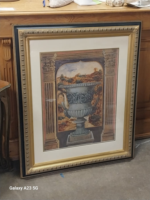 LARGE PRINT OF URN IN NICE FRAME (1 OF 2)