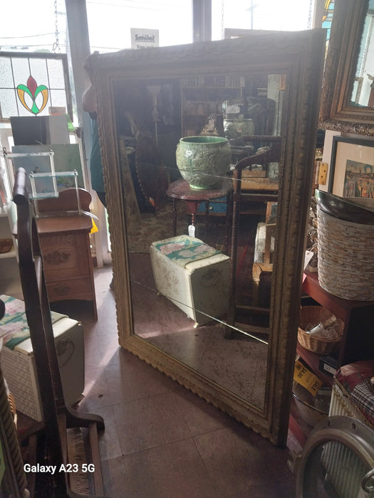 LARGE GOLD FRAMED 3 PANEL MIRROR